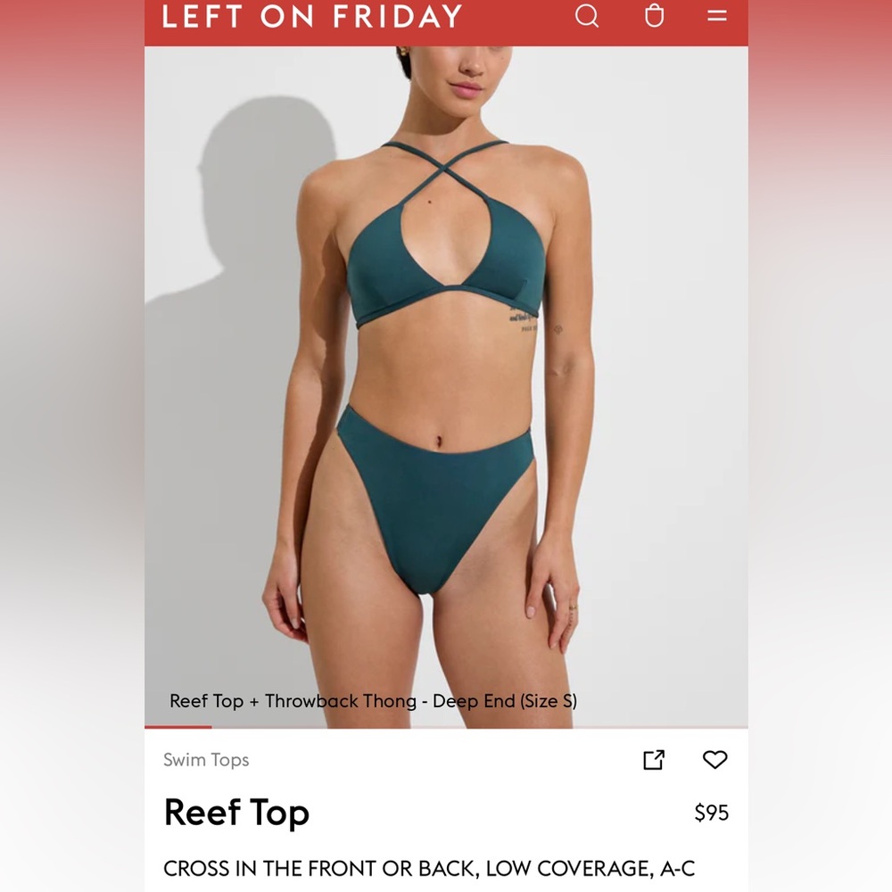 Left On Friday Reef Top - Deep End (Teal)